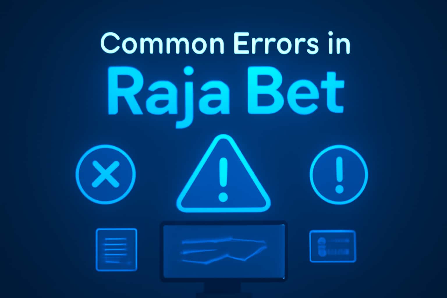 Informational scene depicting common errors in Raja Bet.