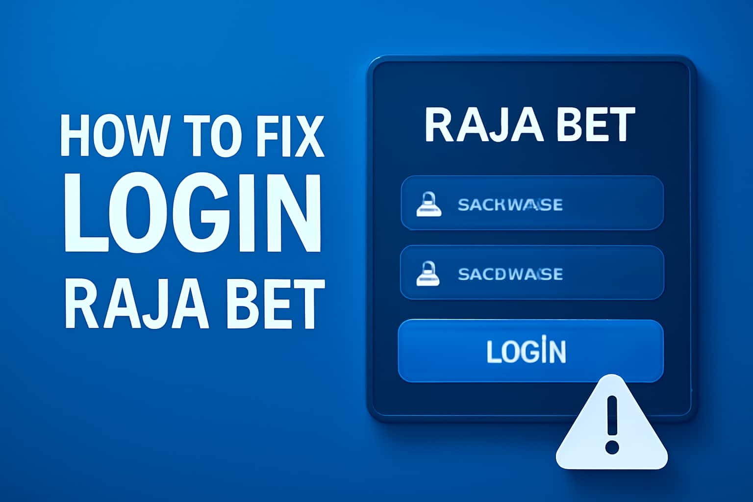 Illustration depicting troubleshooting steps for fixing Raja Bet login issues.