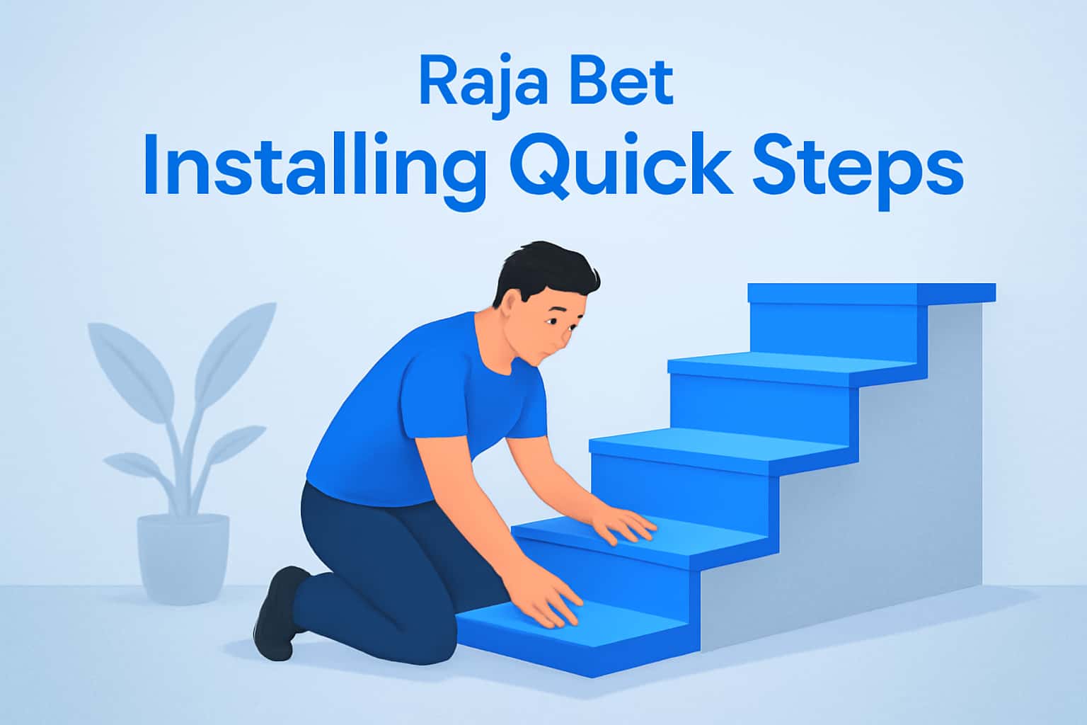 Image illustrating the process of installing the Raja Bet app.