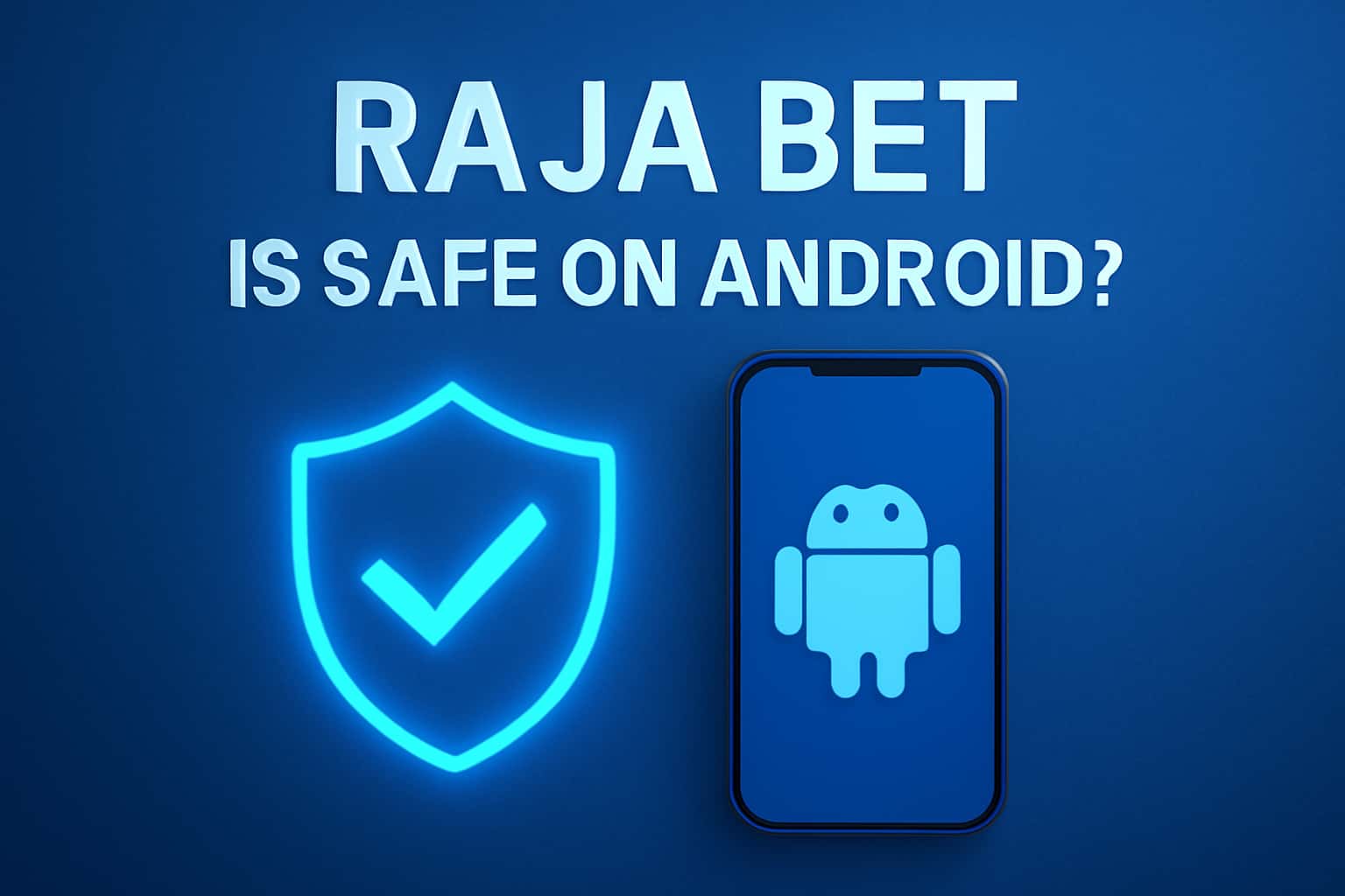 Informational graphic about Raja Bet safety on Android.