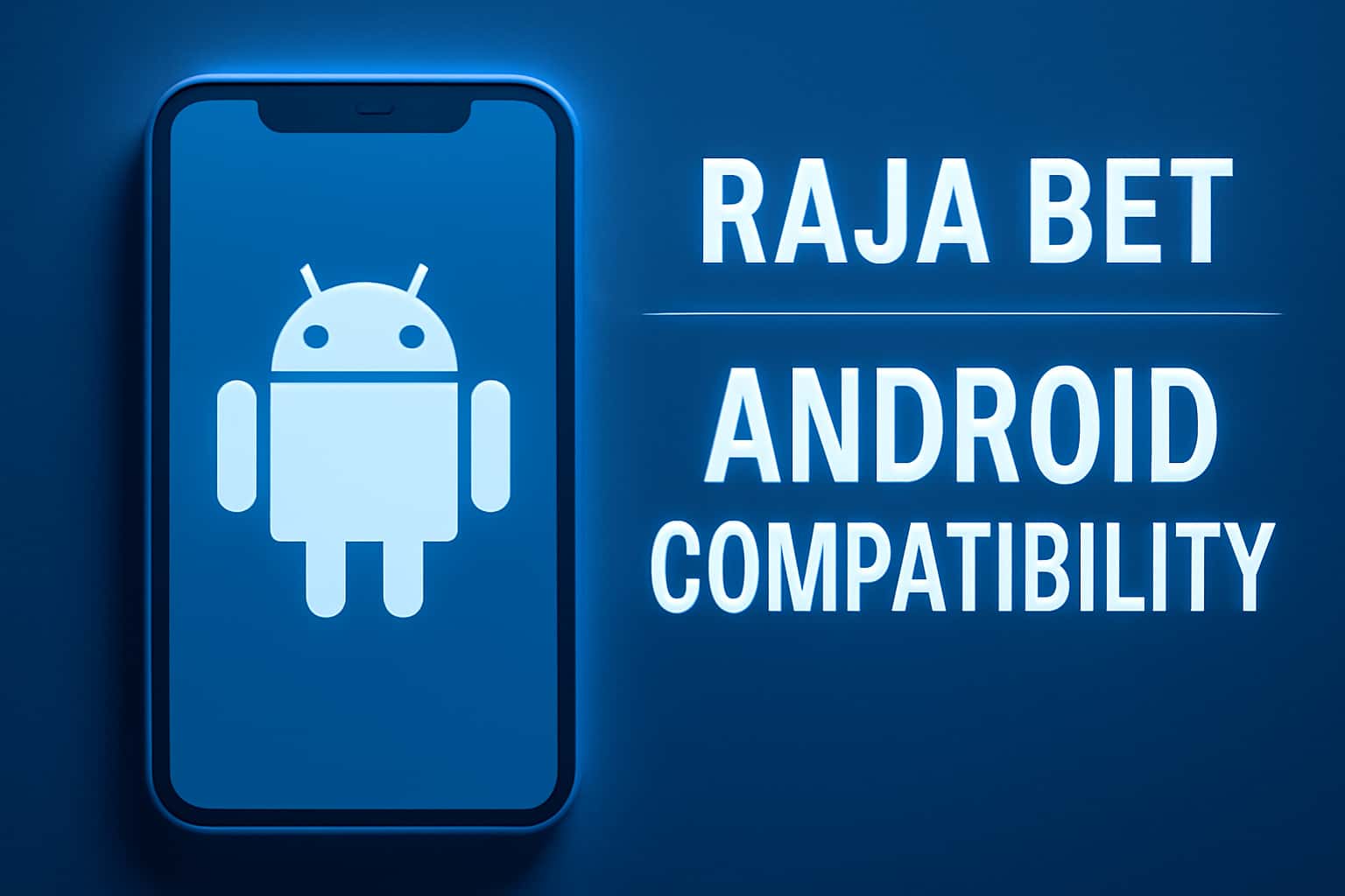 Informational graphic on Raja Bet Android Compatibility.