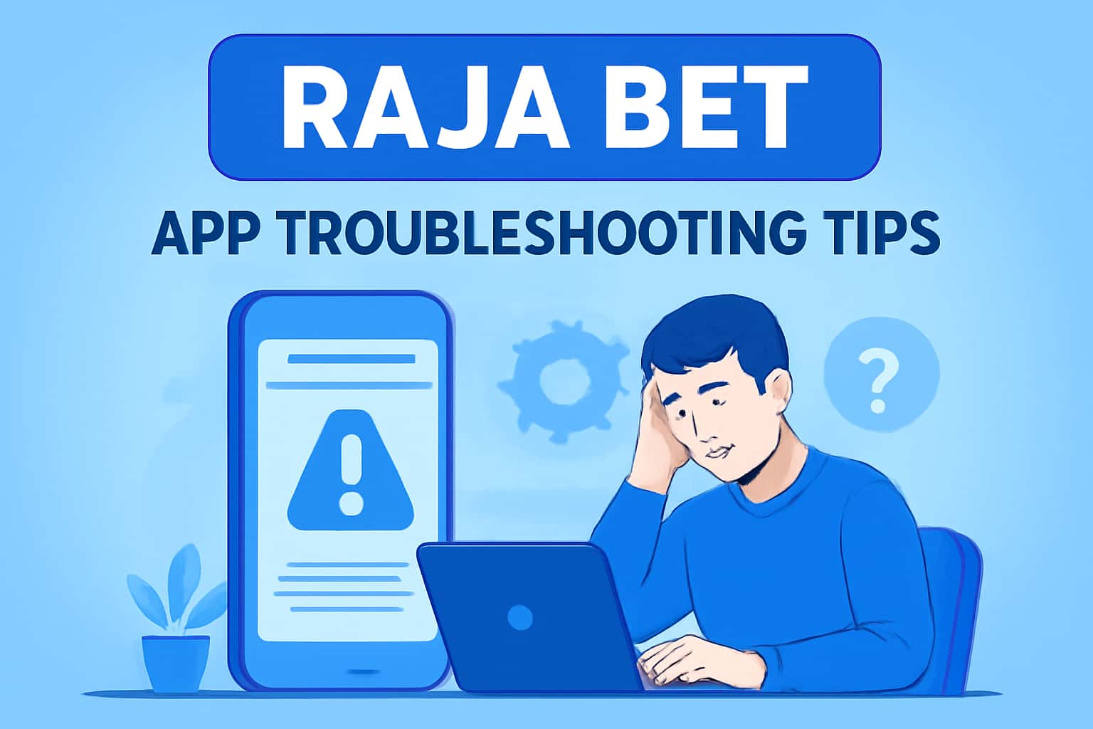 Raja Bet App Troubleshooting Tips informational scene.