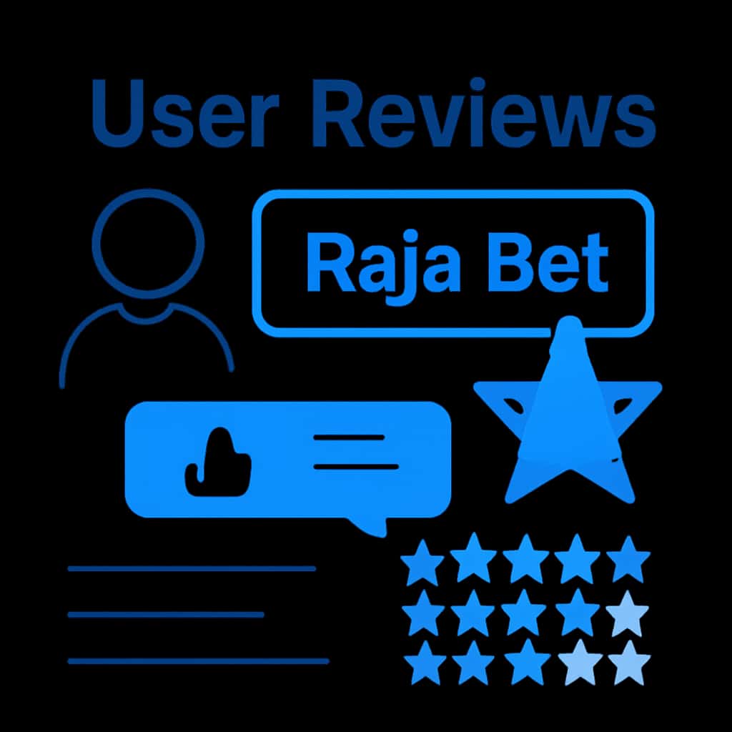 Diagram explaining the user reviews for the Raja Bet app.