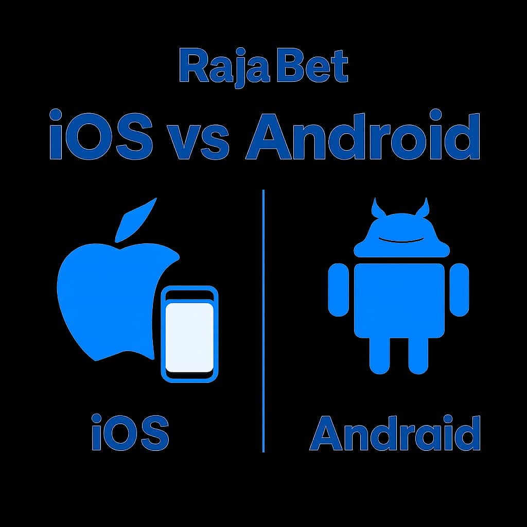 Illustration detailing the features of Raja Bet on iOS and Android.