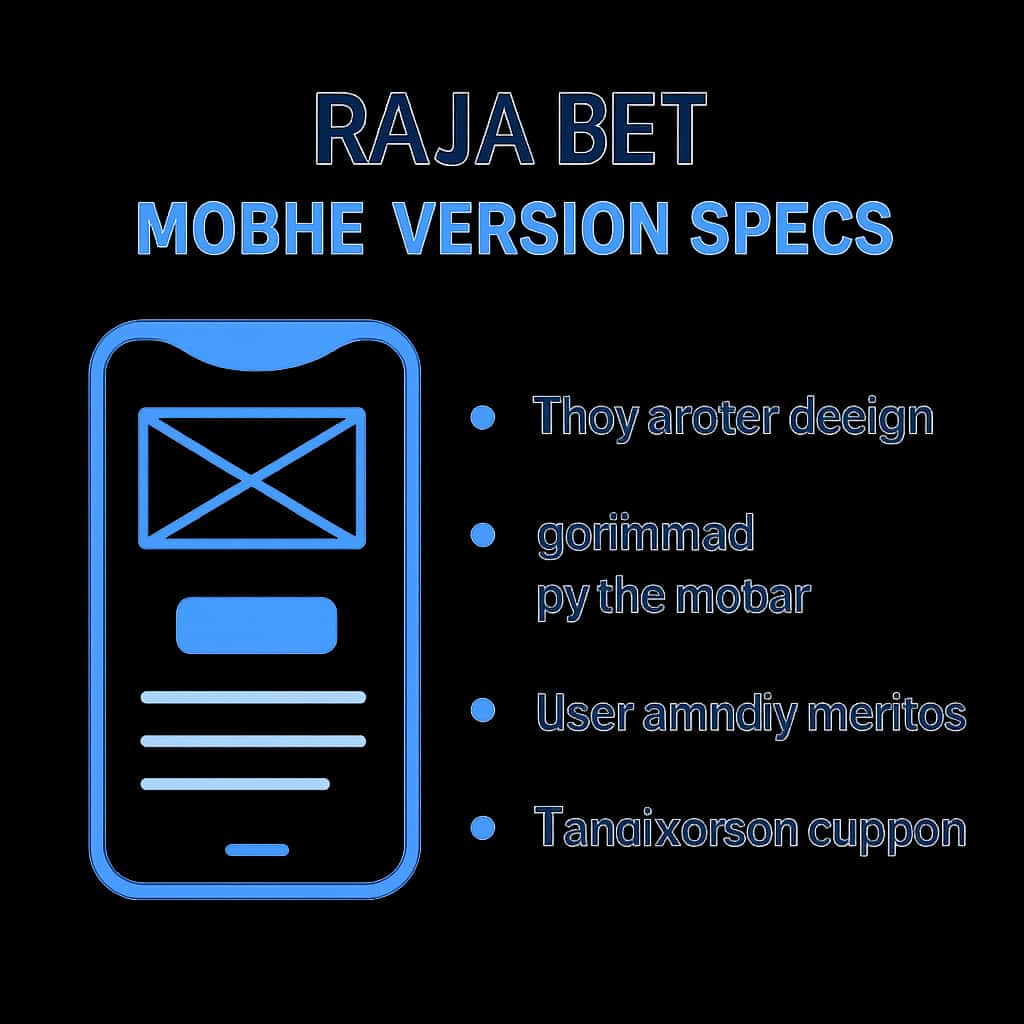 Diagram illustrating the specifications for Raja Bet Mobile Version.