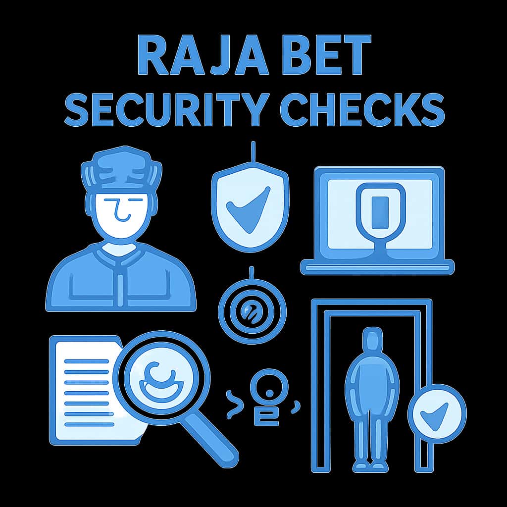 Diagram illustrating security checks for Raja Bet.