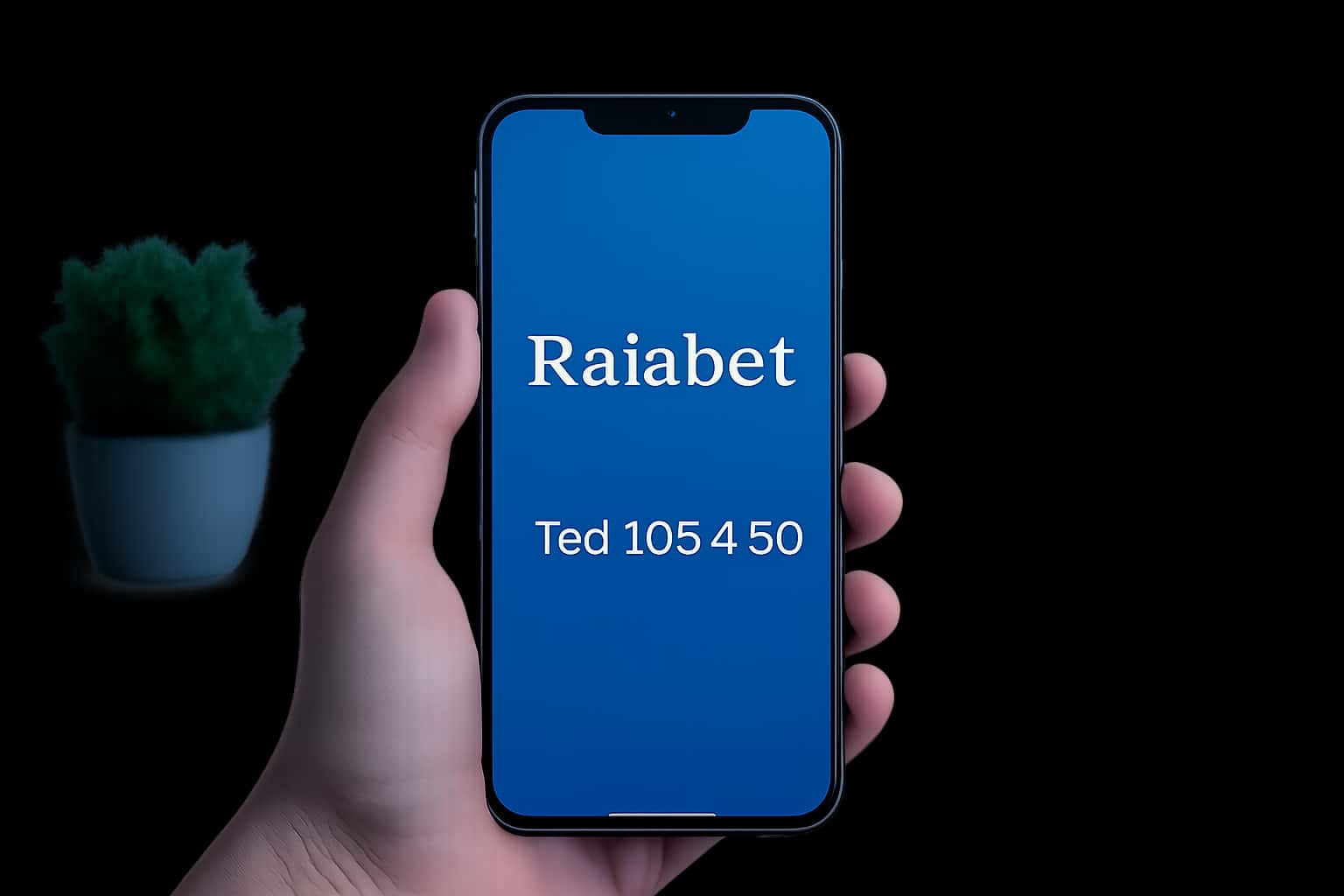 Informational scene about Test Raja Bet iOS App with the text 'Raja Bet' prominently displayed.