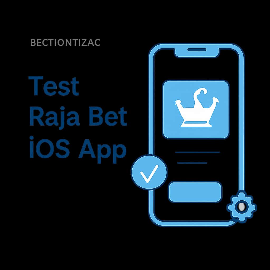 Illustration explaining the features of the Test Raja Bet iOS App.