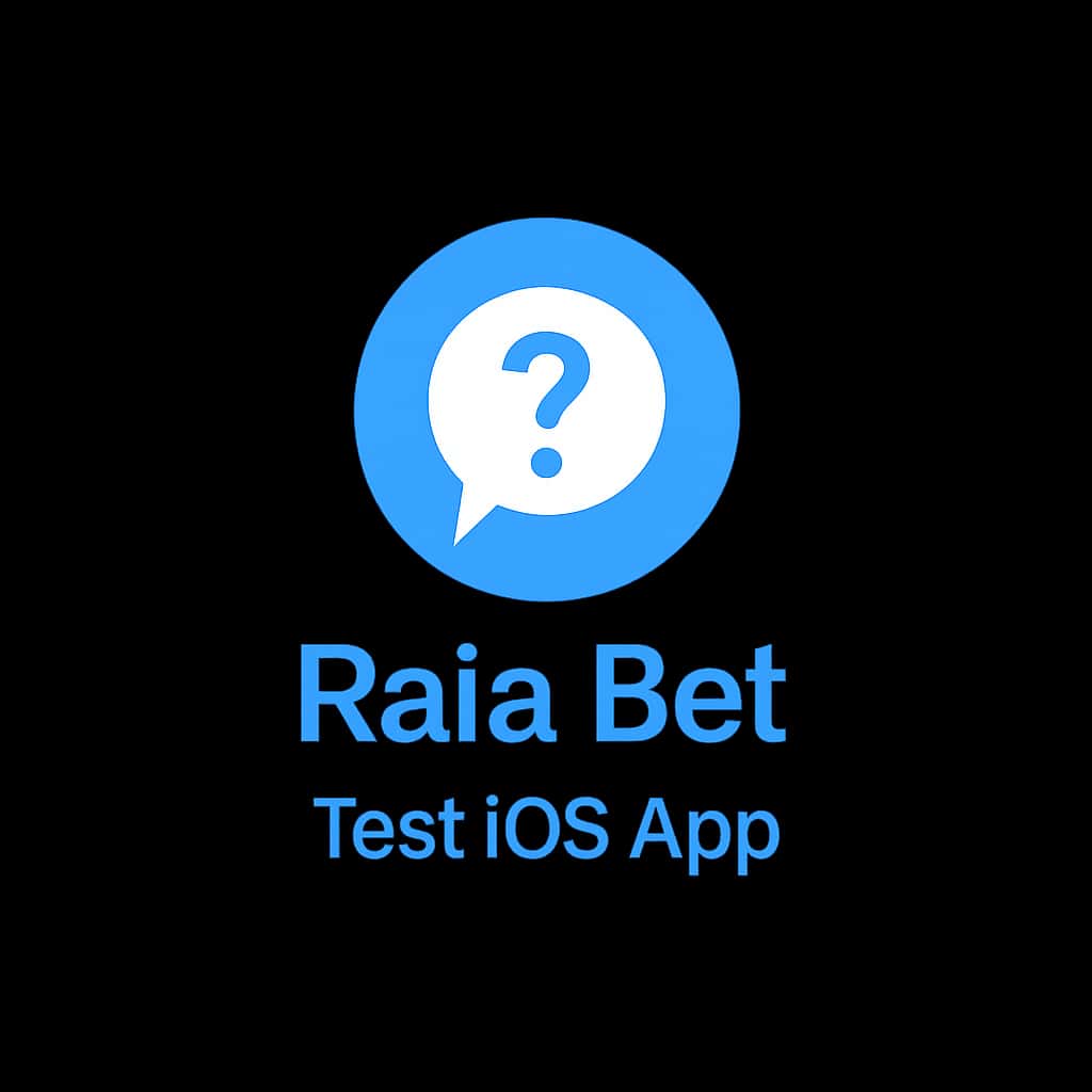 Minimal icon representing the Test Raja Bet iOS App.