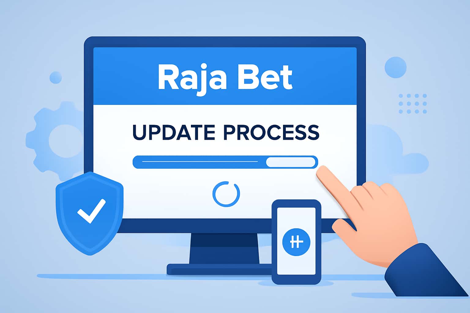 Graphic representation of the Raja Bet update process, illustrating important steps and features.