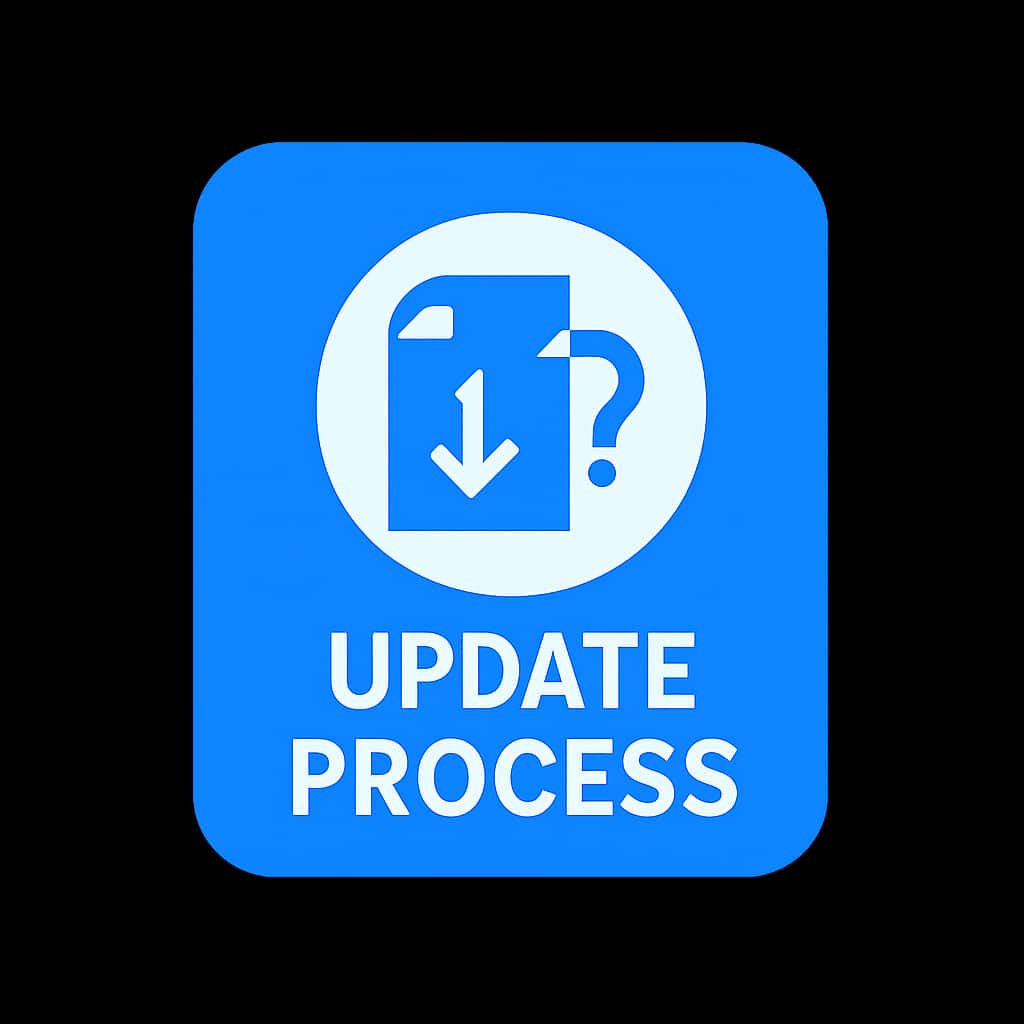 Badge representing Raja Bet update process guidelines.