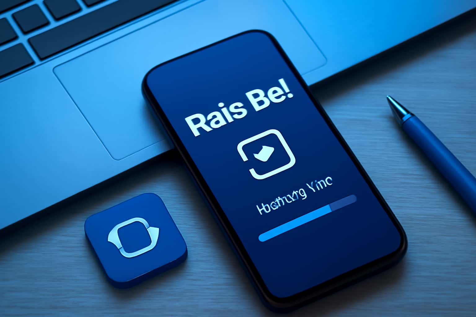 Informative illustration about updating the Raja Bet app, featuring the text 'Raja Bet'.