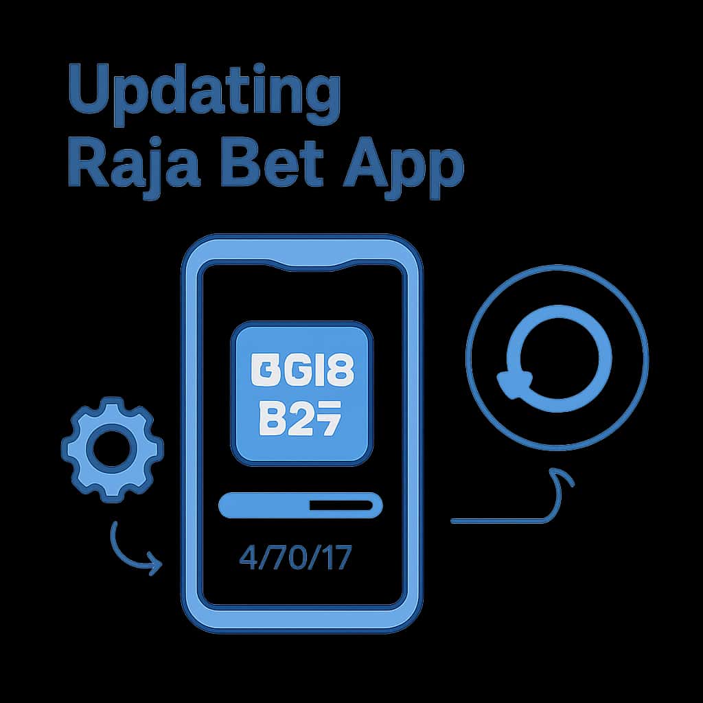 Diagram illustrating steps for updating the Raja Bet app.
